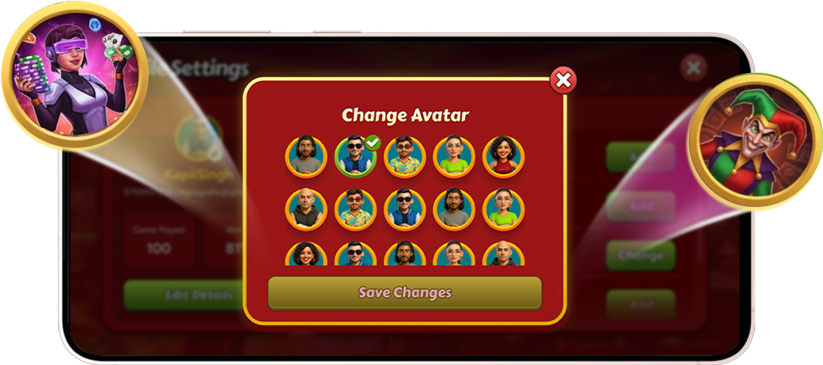 Avatar Selection Interface